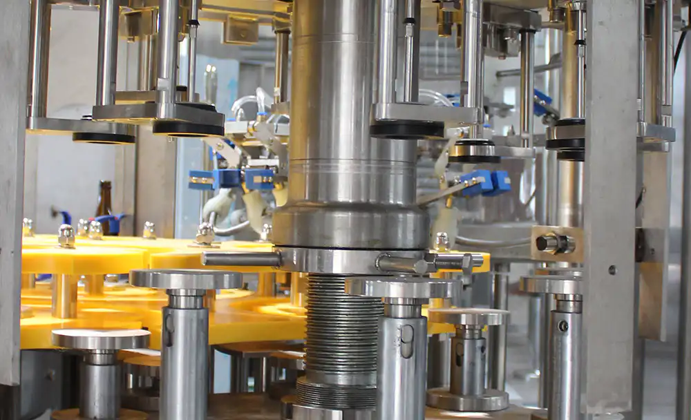 Glass bottle filling part