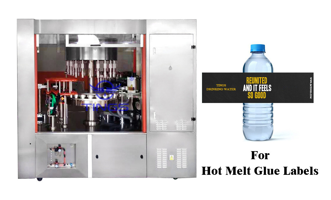 Hot melt glue rotary labeling machine