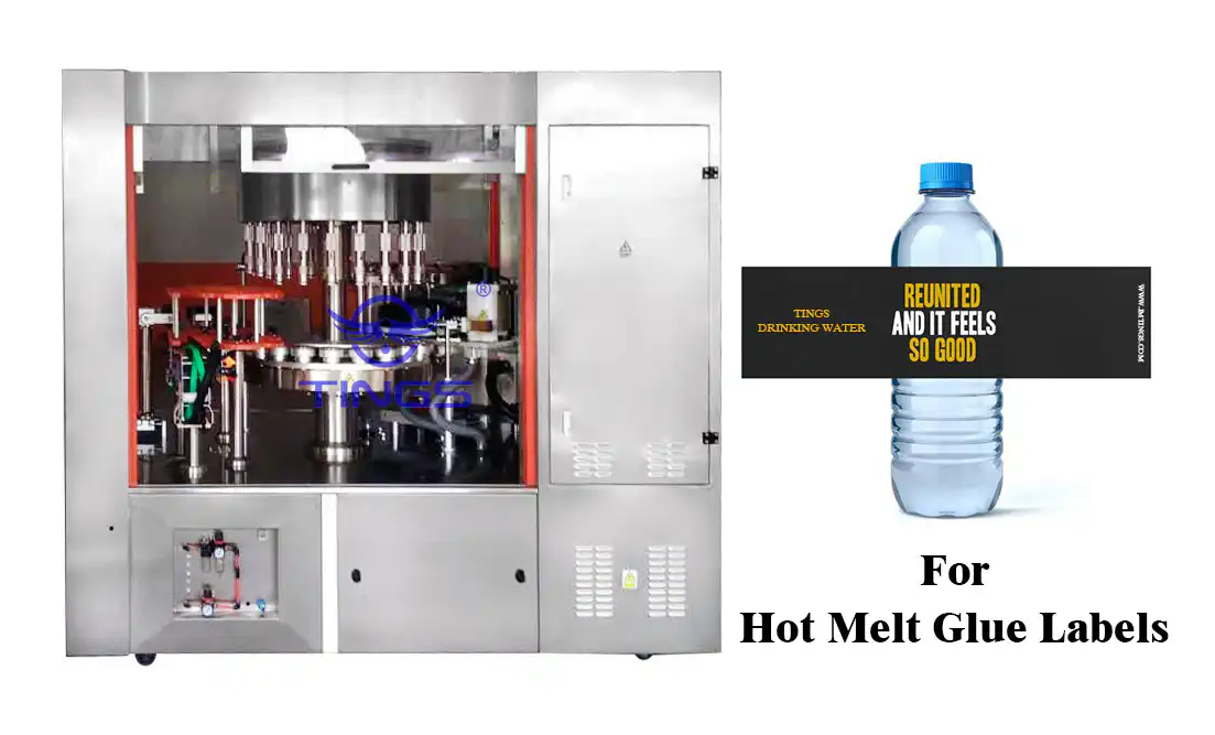 Hot melt glue rotary labeling machine