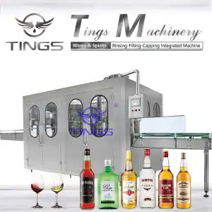 10000 to 12000BPH Automatic Vodka Gins Rinsing Filling Capping Machine
