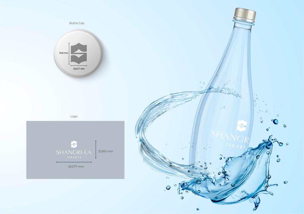 Shangri-La Hotel Glass Bottle